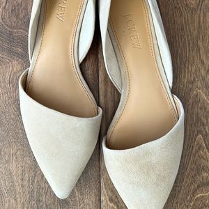 JCrew Suede D’orsay Flats, Size 6.5